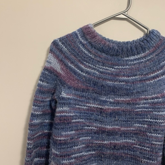 VINTAGE 80s Dad Grandpa Hand Knit Sweater Womens Medium - Picture 7 of 12